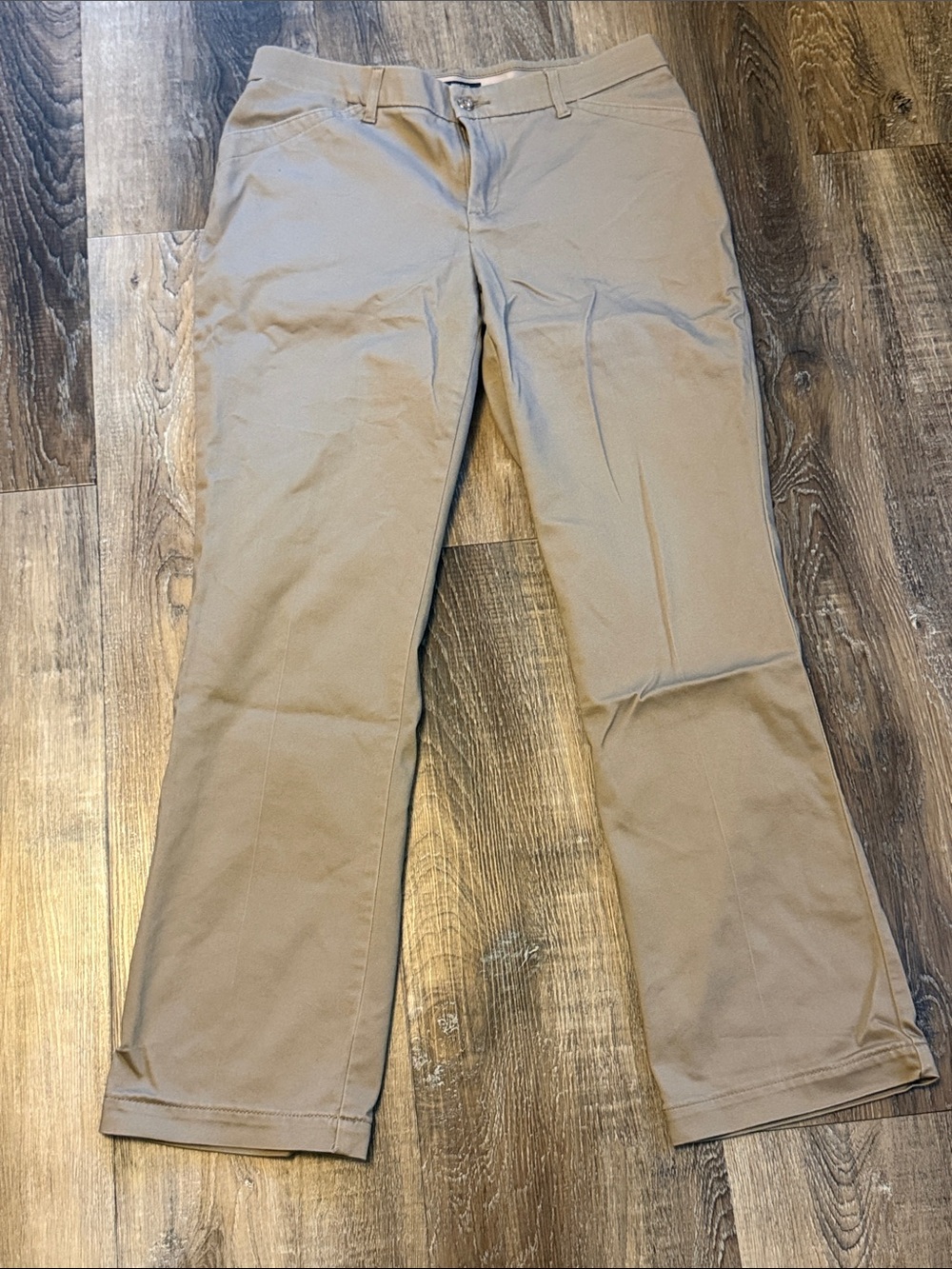 Lee Straight-Leg Mid Rise Pants - Beige